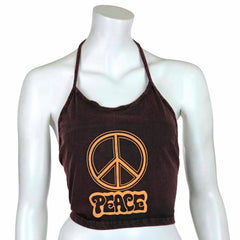 Peace Design Halter Neck Top-Tops-Siesta Crafts