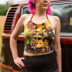 Peace Design Halter Neck Top-Tops-Siesta Crafts