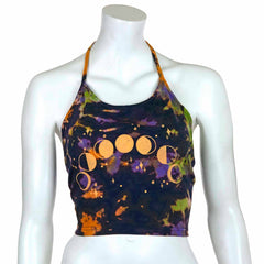 Moon Phases Design Halter Neck Top-Tops-Siesta Crafts