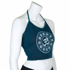 Circle Of Om Halter Neck Top-Tops-Siesta Crafts
