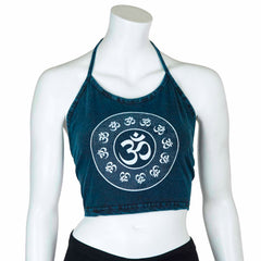 Circle Of Om Halter Neck Top-Tops-Siesta Crafts