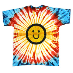 Smiley Tie Dye T-Shirt-T-Shirts-Siesta Crafts