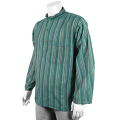 Oversize Stripy Grandad Shirt-Shirts-Siesta Crafts