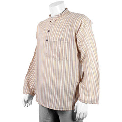 Oversize Stripy Grandad Shirt-Shirts-Siesta Crafts