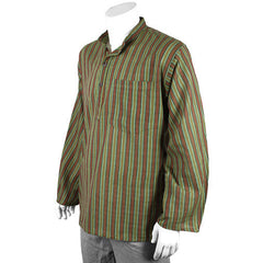 Oversize Stripy Grandad Shirt-Shirts-Siesta Crafts