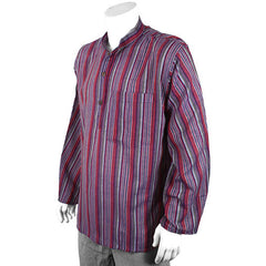 Oversize Stripy Grandad Shirt-Shirts-Siesta Crafts