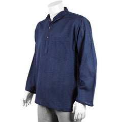 Oversize Plain Grandad Shirt-Shirts-Siesta Crafts