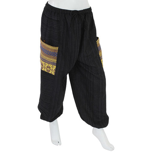 Thai Weave Pocket Ali Baba Trousers-Trousers-Siesta Crafts