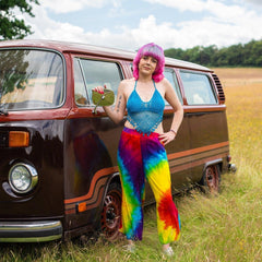 Rainbow Cropped Trousers-Trousers-Siesta Crafts