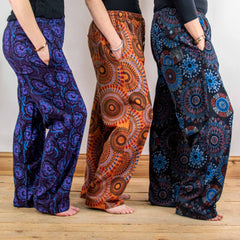 Cotton Straight Leg Trousers-Trousers-Siesta Crafts