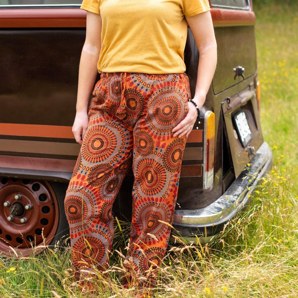 Cotton Straight Leg Trousers-Trousers-Siesta Crafts