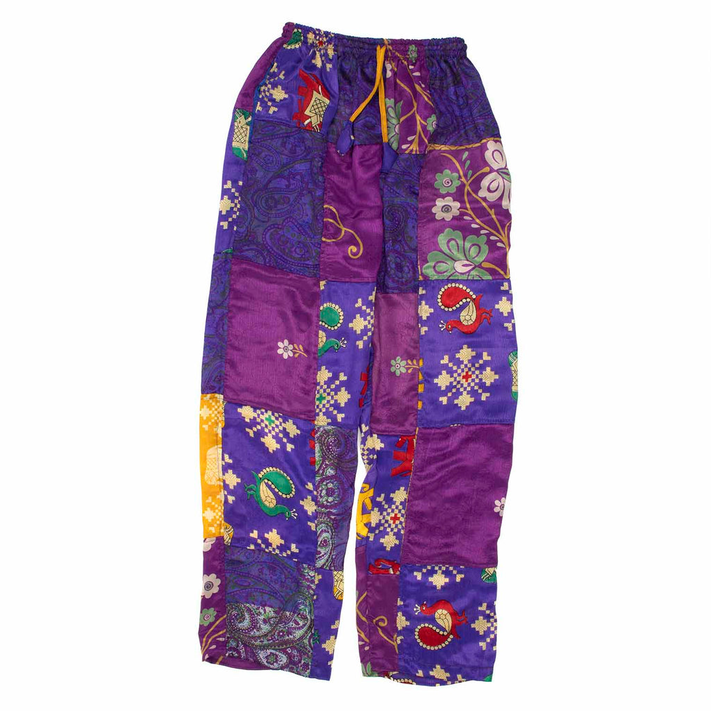 Recycled Sari Patch Trousers-Trousers-Siesta Crafts