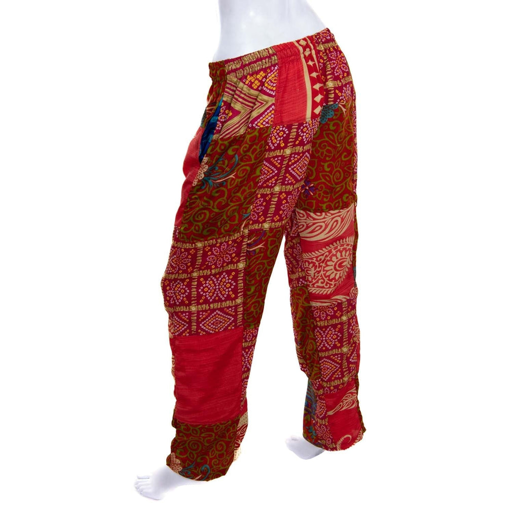 Recycled Sari Patch Trousers-Trousers-Siesta Crafts