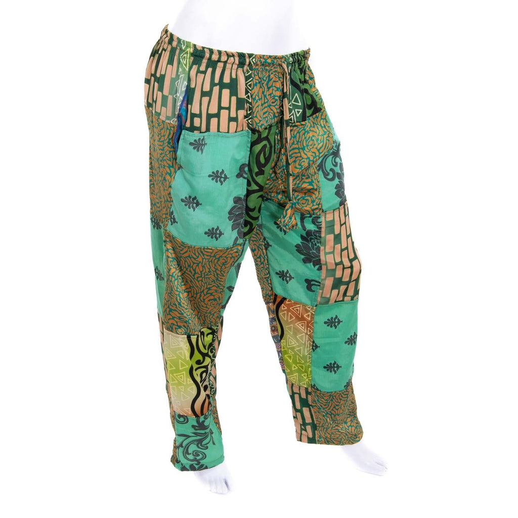 Recycled Sari Patch Trousers-Trousers-Siesta Crafts