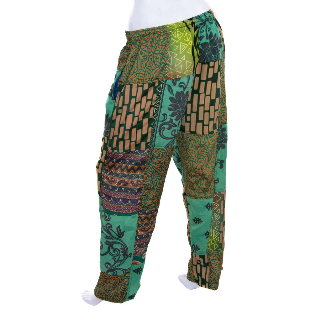 Recycled Sari Patch Trousers-Trousers-Siesta Crafts