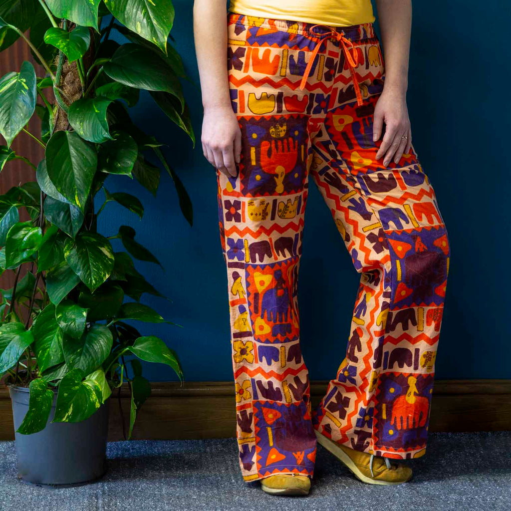 Abstract Elephant Trousers-Trousers-Siesta Crafts