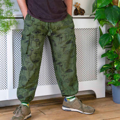 Mushroom Print Combat Trousers-Trousers-Siesta Crafts