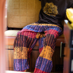 Solar Stripe Straight Trousers-Trousers-Siesta Crafts