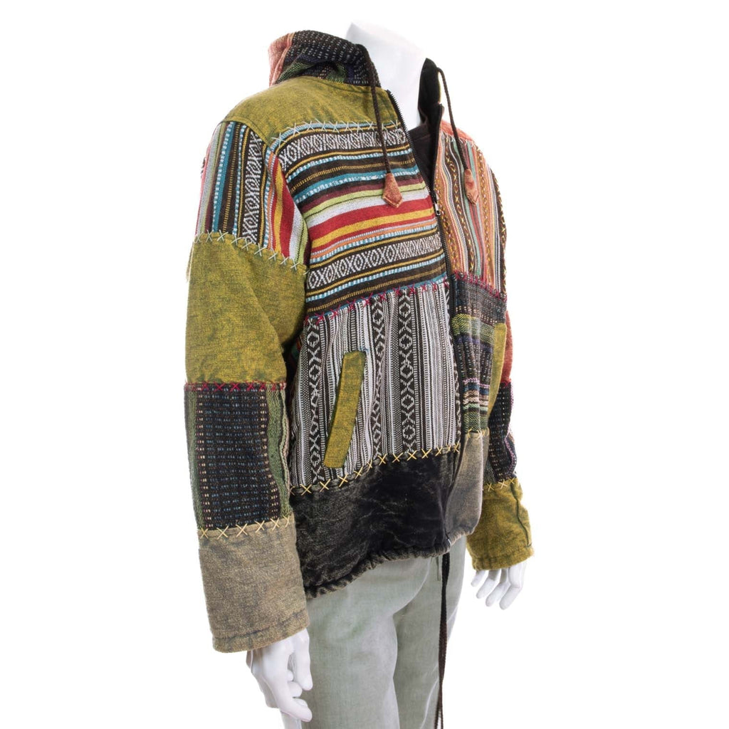 Stonewash Patch Print Jacket-Coats, Jackets & Ponchos-Siesta Crafts