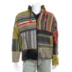 Stonewash Patch Print Jacket-Coats, Jackets & Ponchos-Siesta Crafts