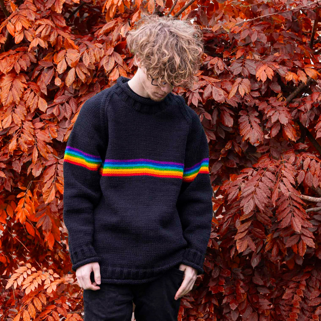 Rainbow Stripe Jumper-Jumpers, Hoodies & Cardigans-Siesta Crafts