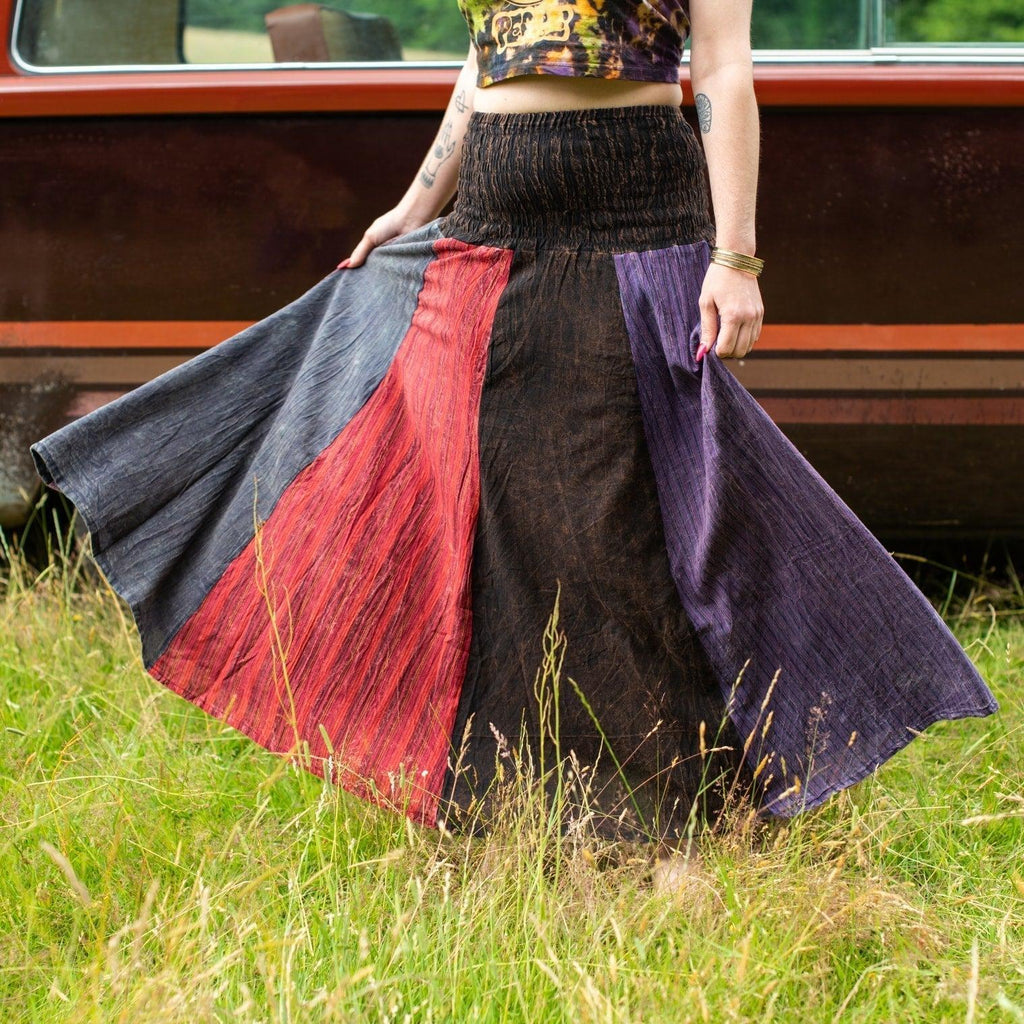 Overdyed Patch Skirt-Skirts-Siesta Crafts