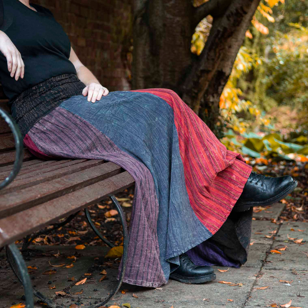 Overdyed Patch Skirt-Skirts-Siesta Crafts