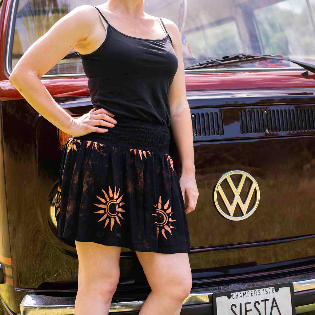 Bali Print Mini Skirt-Skirts-Siesta Crafts