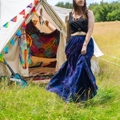 Tie Dye Folk Skirt-Skirts-Siesta Crafts