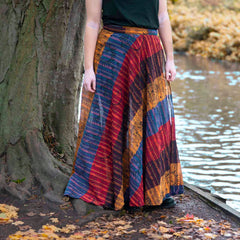 Solar Stripe Wrap Skirt-Skirts-Siesta Crafts