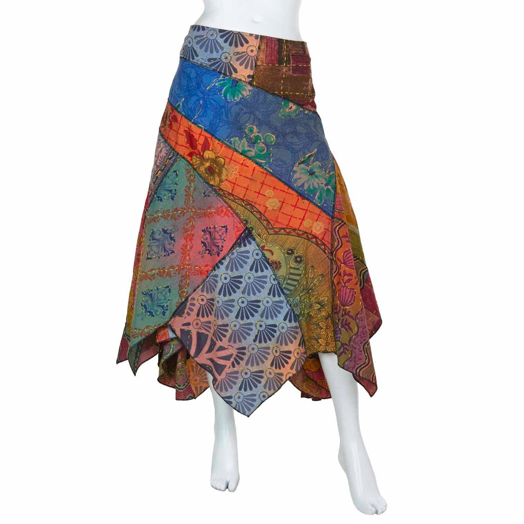Kantha Hanky Hem Skirt-Skirts-Siesta Crafts