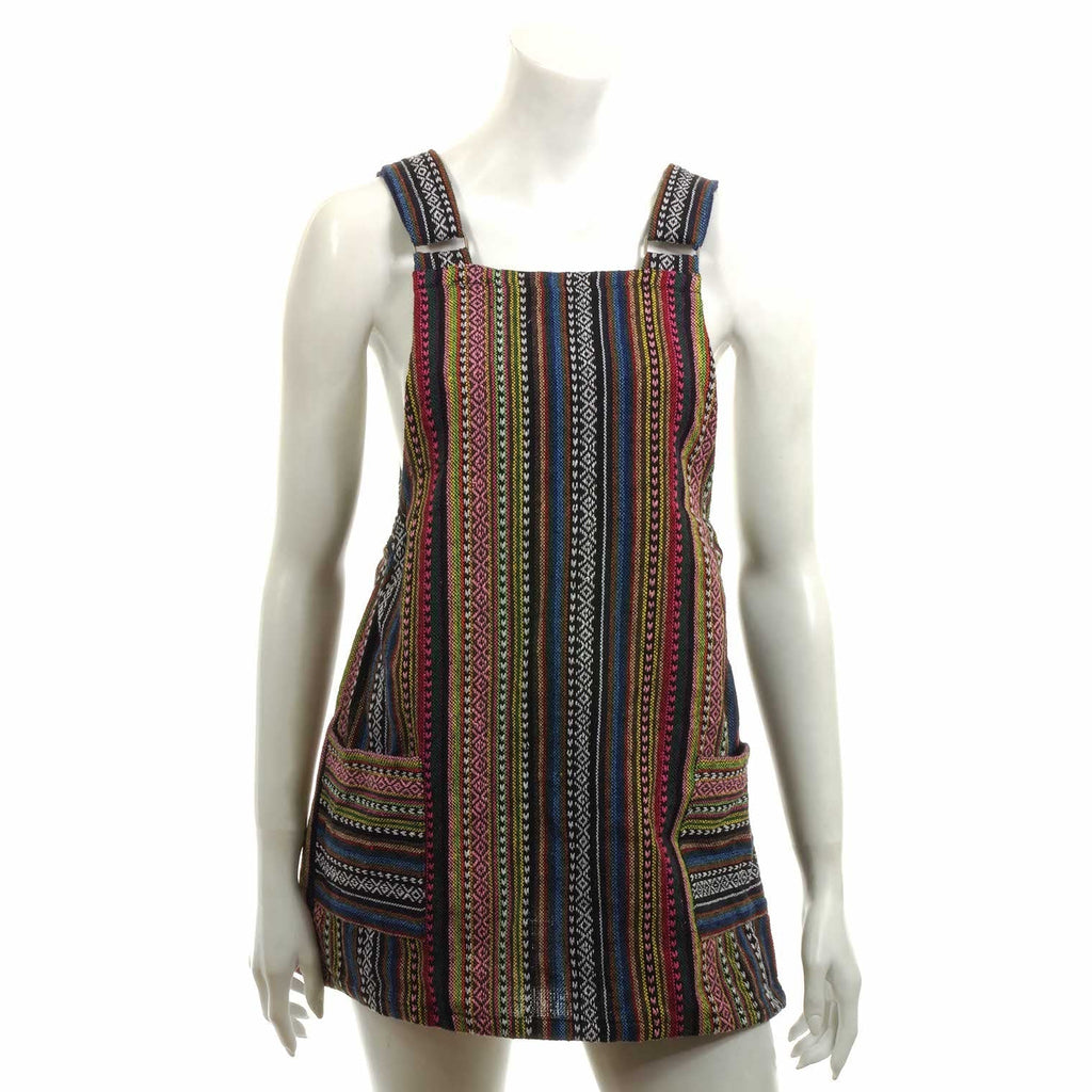 Thai Weave Dungaree Dress-Dresses-Siesta Crafts