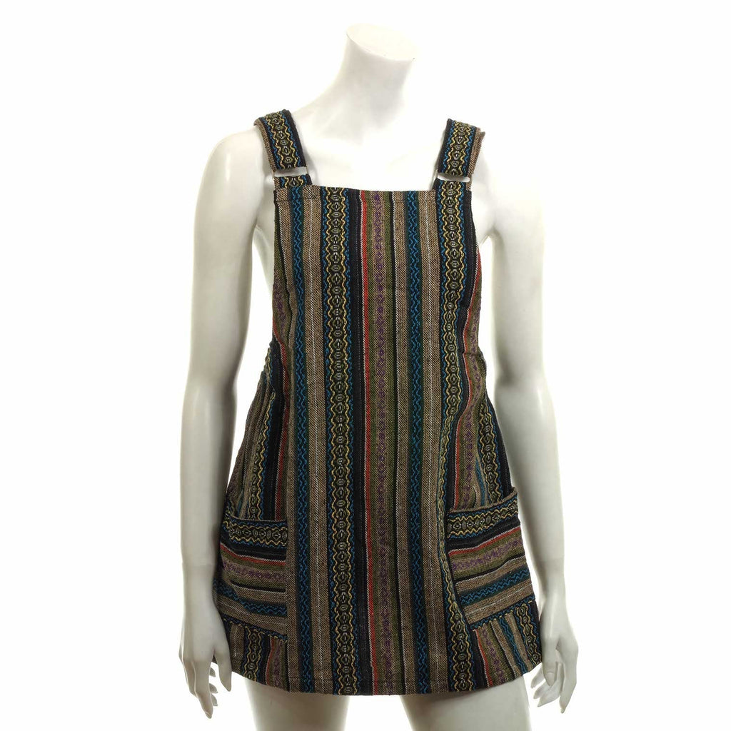 Thai Weave Dungaree Dress-Dresses-Siesta Crafts