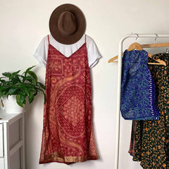 Recycled Sari Slip Dress-Dresses-Siesta Crafts