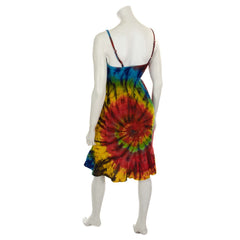 Tie Dye Strappy Dress-Dresses-Siesta Crafts