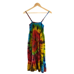 Tie Dye Strappy Dress-Dresses-Siesta Crafts