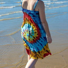 Tie Dye Strappy Dress-Dresses-Siesta Crafts