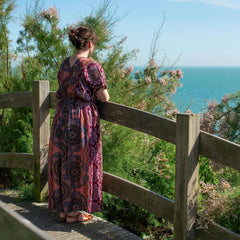 Thai Rose Maxi Dress-Dresses-Siesta Crafts