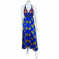 Recycled Sari Tie Up Halter Dress-Dresses-Siesta Crafts