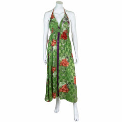 Recycled Sari Tie Up Halter Dress-Dresses-Siesta Crafts