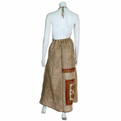 Recycled Sari Tie Up Halter Dress-Dresses-Siesta Crafts