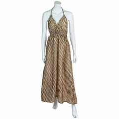 Recycled Sari Tie Up Halter Dress-Dresses-Siesta Crafts
