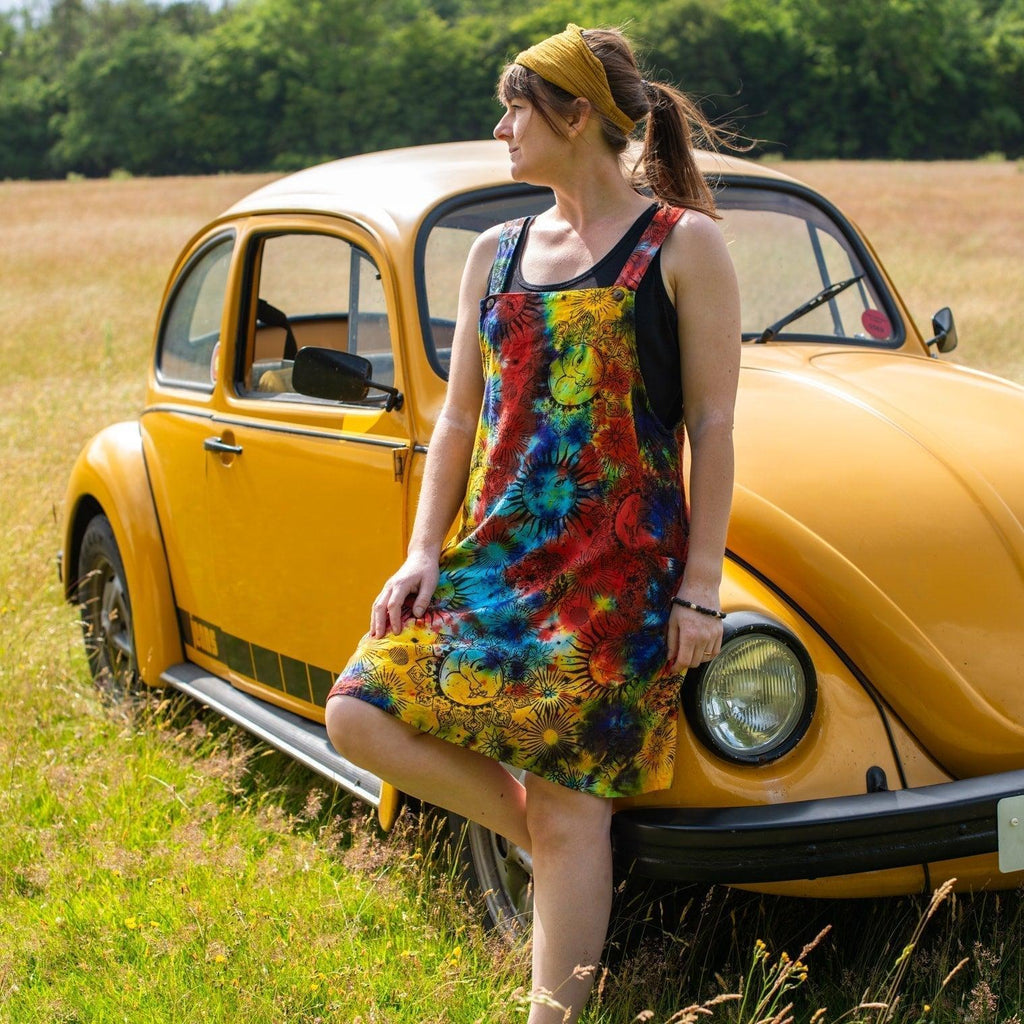 Sun and Moon Dungaree Dress-Dresses-Siesta Crafts