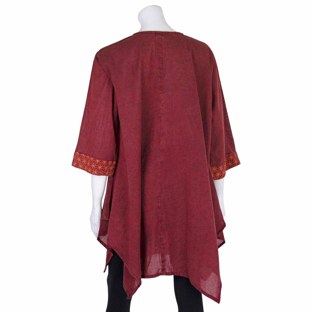 Patterned Pocket Smock Dress-Tops-Siesta Crafts