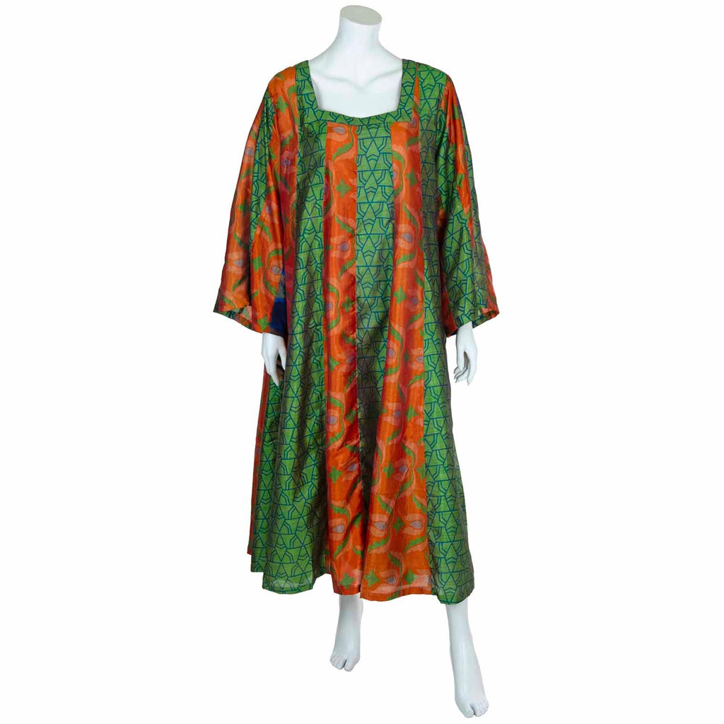Recycled Sari Panel Dress-Dresses-Siesta Crafts