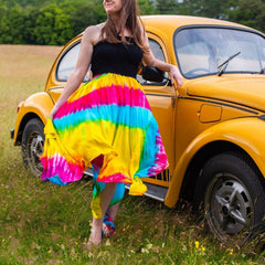 Rainbow Hanky Hem Dress-Dresses-Siesta Crafts