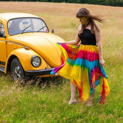 Rainbow Hanky Hem Dress-Dresses-Siesta Crafts