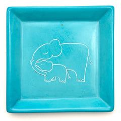 Mother and Baby Elephant Soapstone Tray-Storage & Organisation-Siesta Crafts