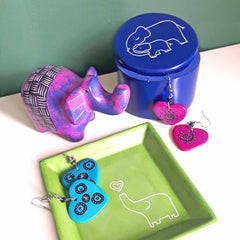 Mother and Baby Elephant Soapstone Tray-Storage & Organisation-Siesta Crafts