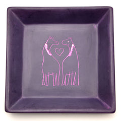 Two Giraffes Soapstone Tray-Storage & Organisation-Siesta Crafts